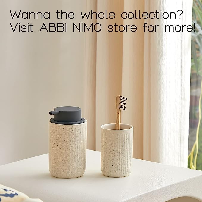 ABBI NIMO Ceramic Hand Soap Pump Foam Dispenser Beige, Speckled Rippled Bubble Up Foam Dispenser ... | Amazon (US)