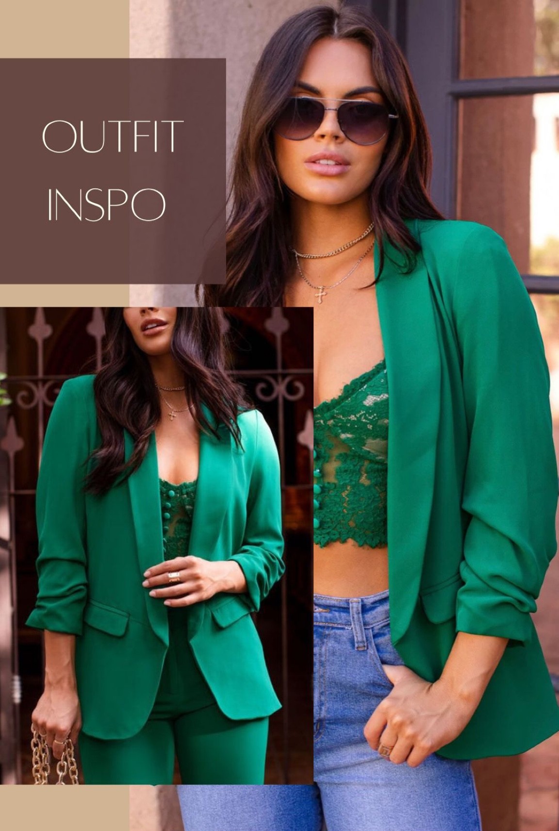 Shop Priceless Fall & Winter Outfit Inspo 

Green blazer. Green corset top. Green mesh bodysuit. Chain purse. Clutch purse. Quilted purse. 

#LTKstyletip #LTKSeasonal #LTKworkwear
