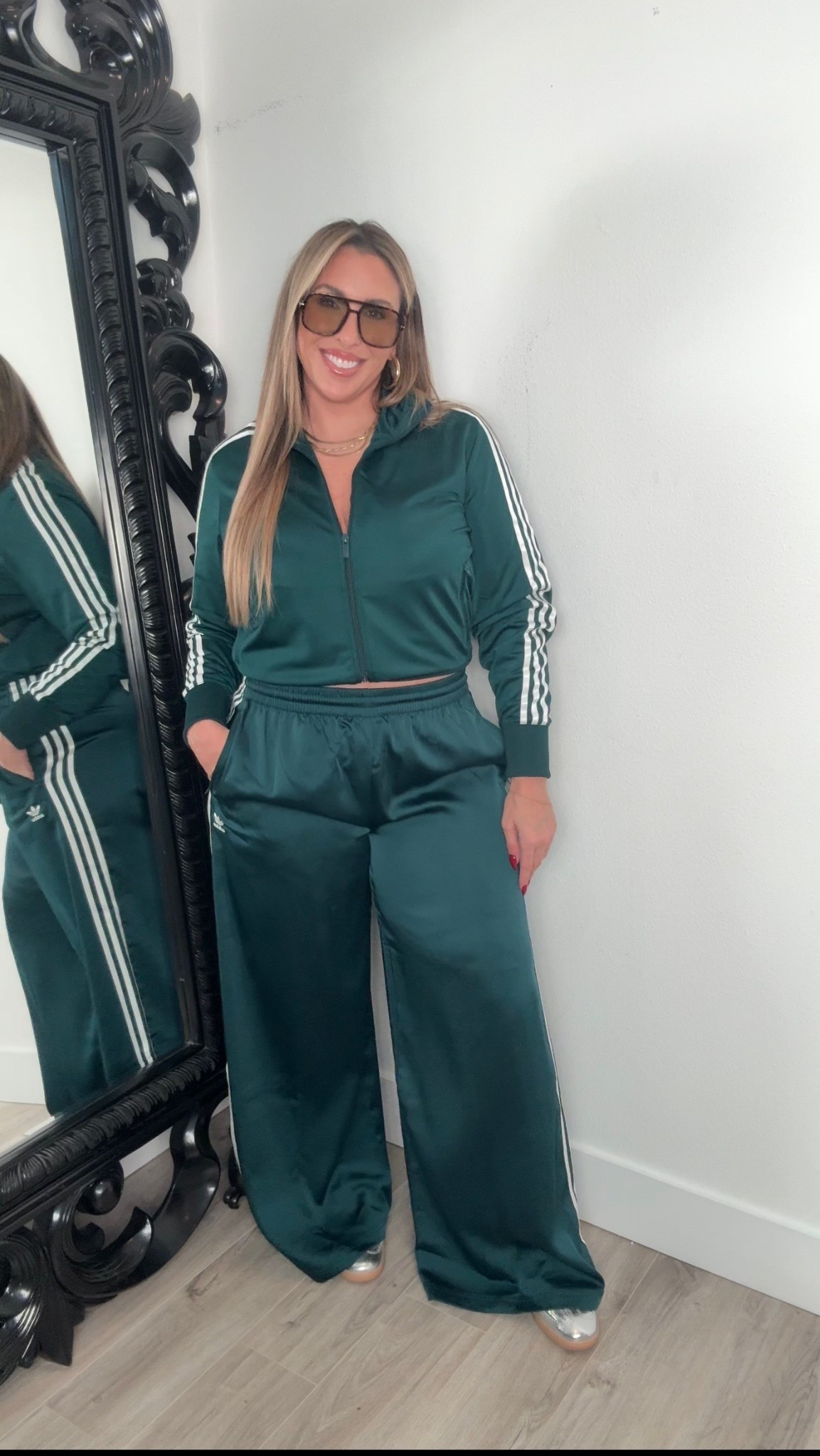 Top XL (fits true to size but still fitted size up if you want more of an oversized fit)
Pants: size 14 (I sized up but not necessary just my preference, the 12 fits me good)





#LTKMidsize #LTKTall #LTKStyleTip