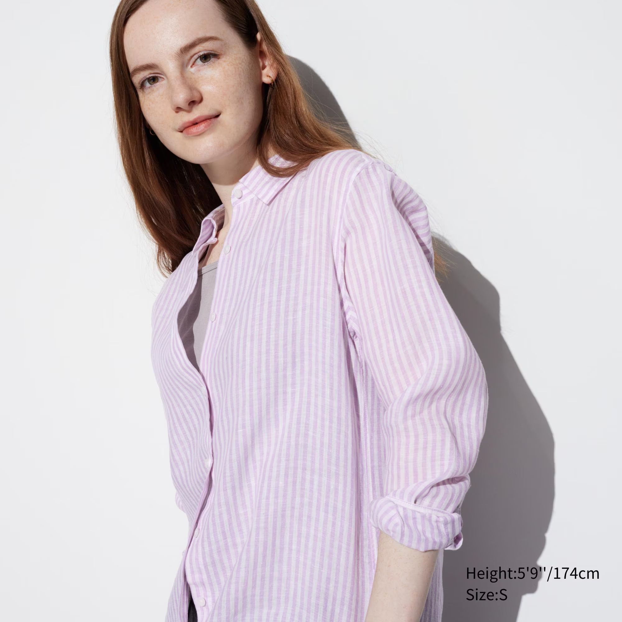 Premium Linen Striped Long-Sleeve Shirt | UNIQLO (US)