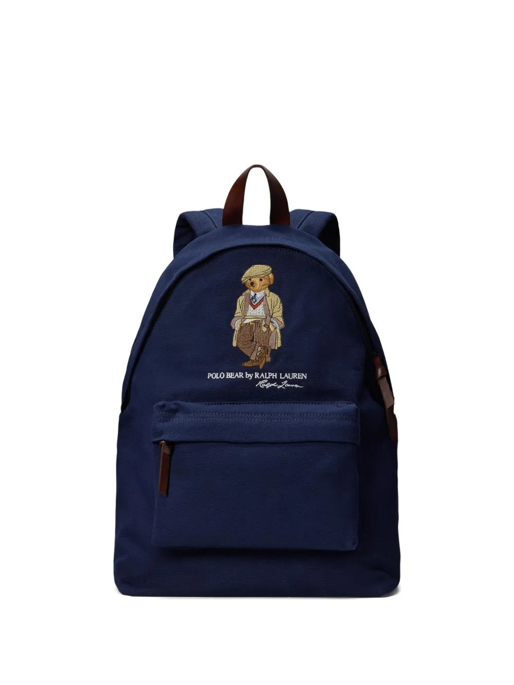 Polo Ralph Lauren Polo Bear-embroidered canvas backpack - Blue | Farfetch Global