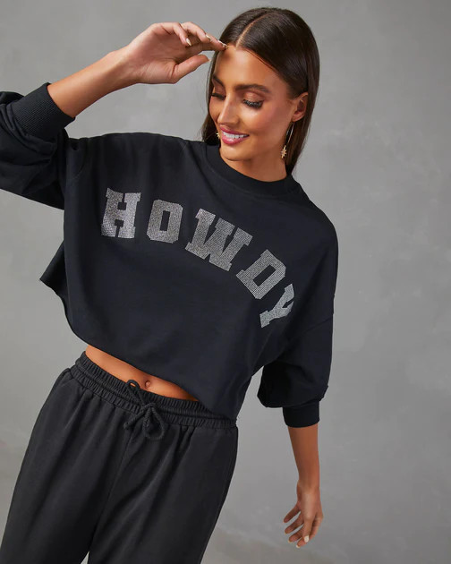 Howdy Pullover Sweatshirt - Black - FINAL SALE | VICI