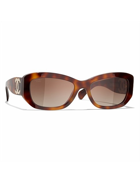 Chanel Pillow Havana Polar Gradient Brown Female Sunglass | David Jones | David Jones (Australia & New Zealand)