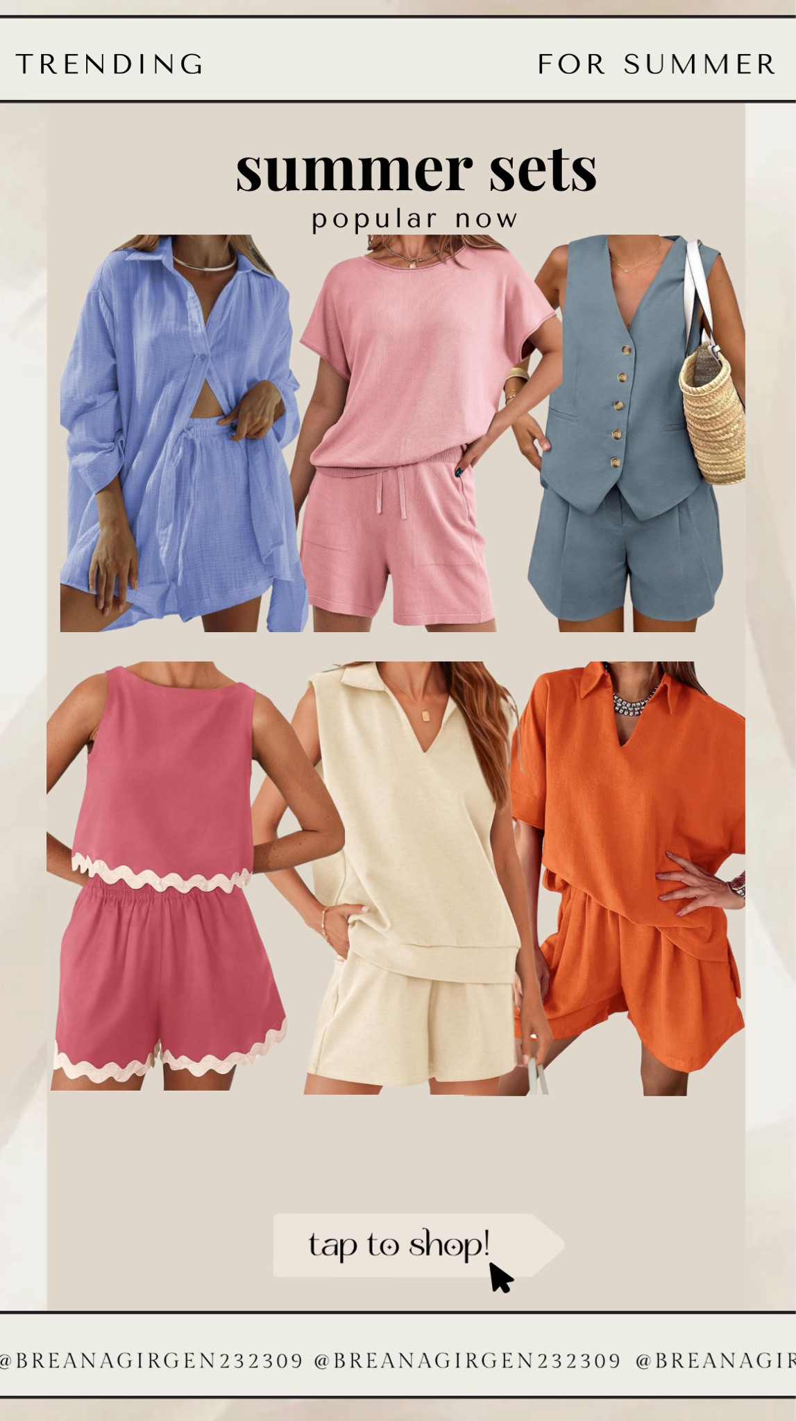 Summer set trending on Amazon.




Summer outfit sets, summer shorts outfit sets, tank tops, shortsleeved shirts, shorts, linen top, linen shorts, summer outfits

#LTKFindsUnder100 #LTKStyleTip