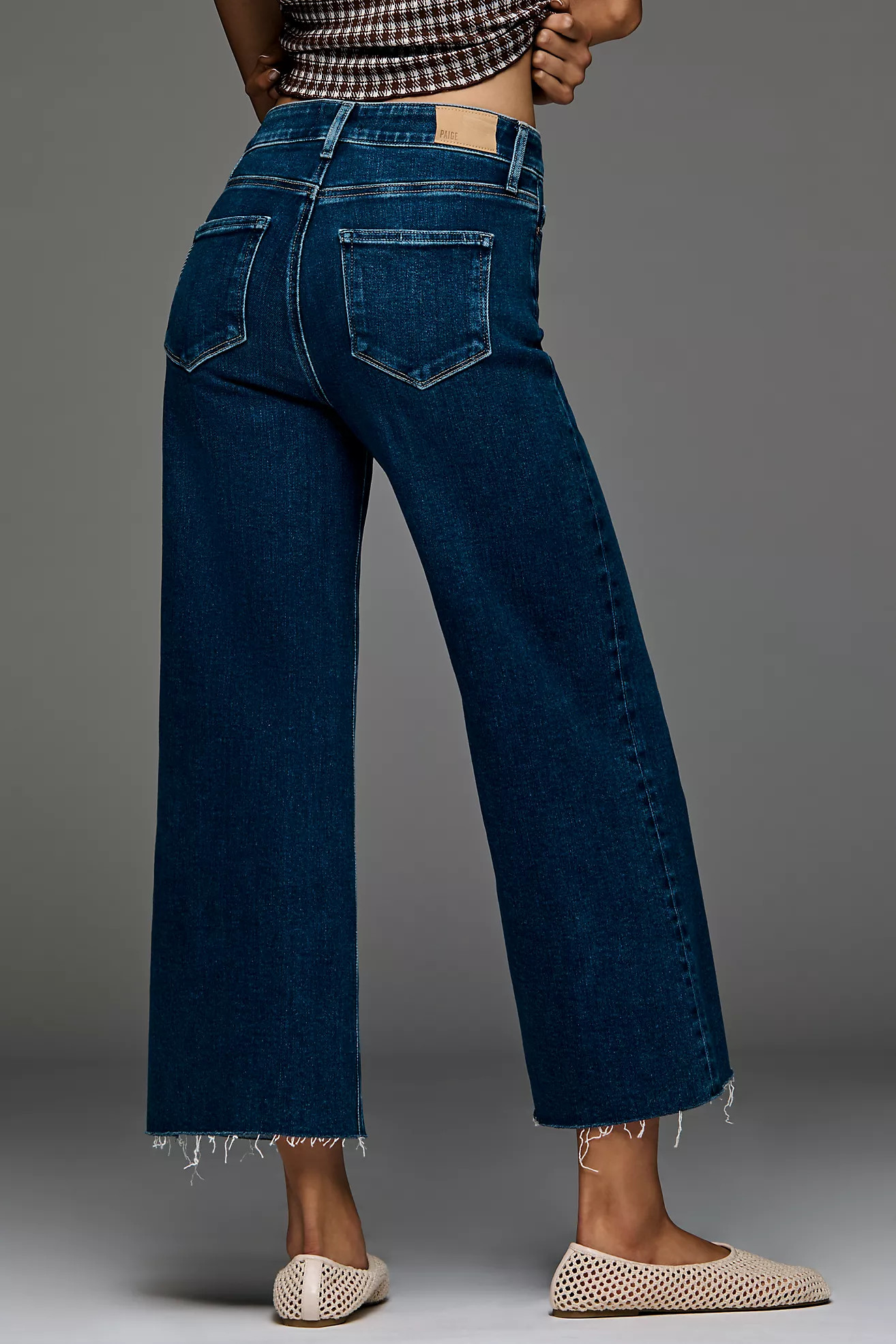 PAIGE Anessa High-Rise Crop Wide-Leg Jeans | Anthropologie (US)