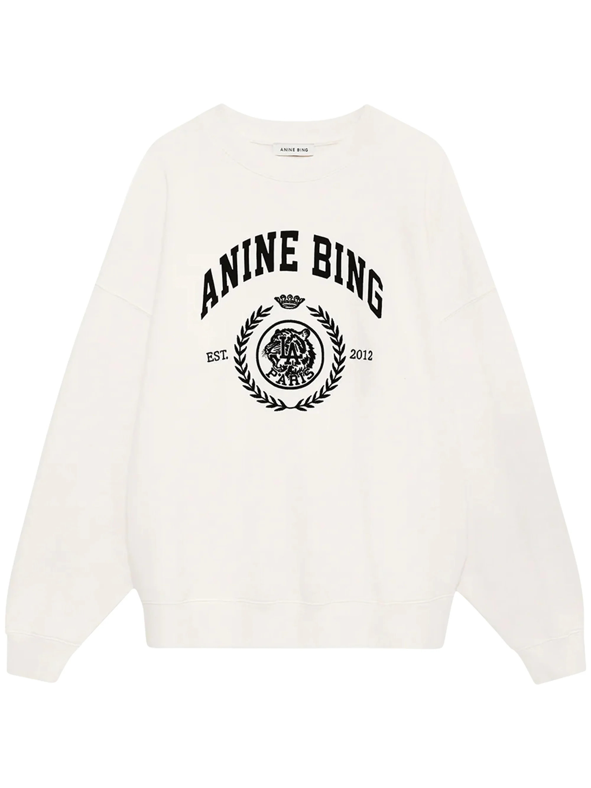 Collegiate Print Cotton Sweatshirt with Relaxed Fit | Shop Simon