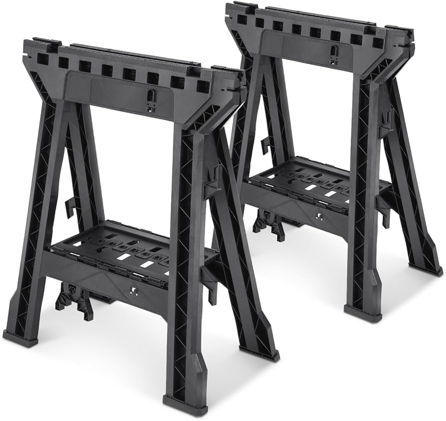 DNA MOTORING Heavy Duty 1000 lb / 450 kgs Capacity Folding Saw Horse For Slicing, Work Bench Asse... | Amazon (US)