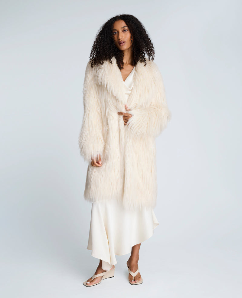 Faux Fur Midi Jacket | Kenneth Cole