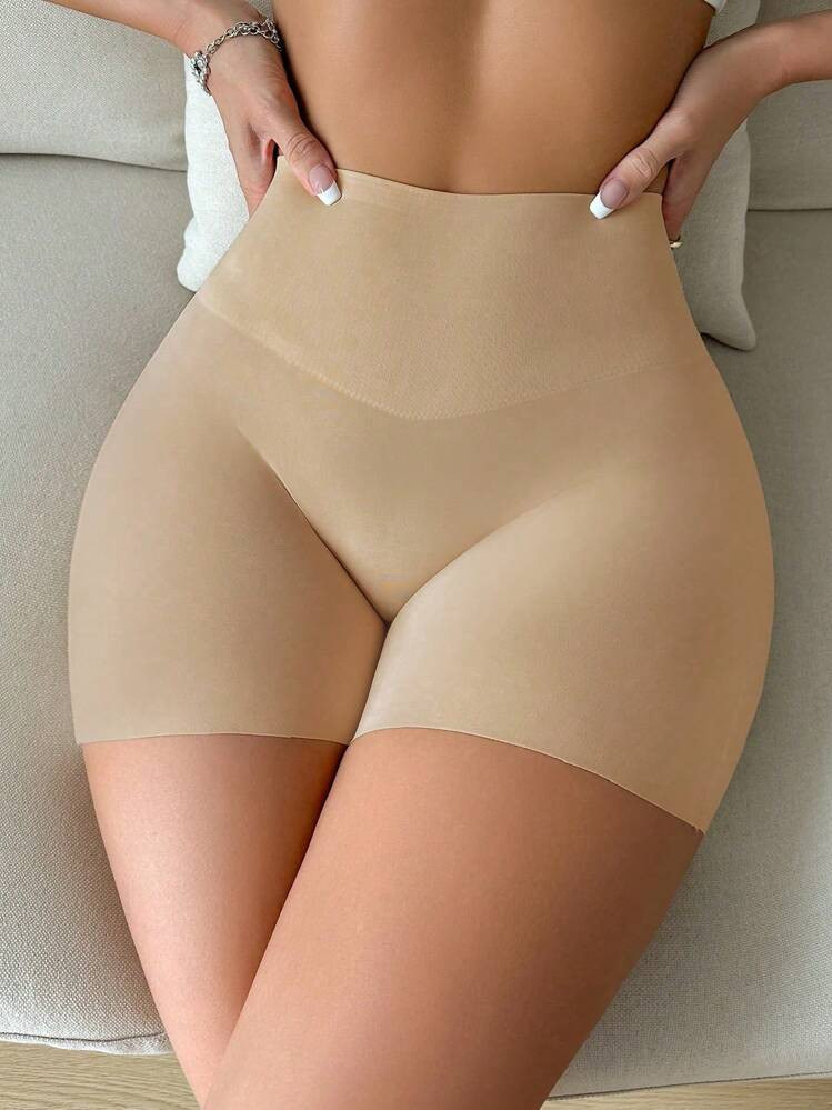 Snug Zone Women's Solid Color High Waisted Shapewear Shorts | SHEIN