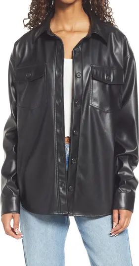 Thread & Supply Faux Leather Shirt Jacket | Nordstrom | Nordstrom