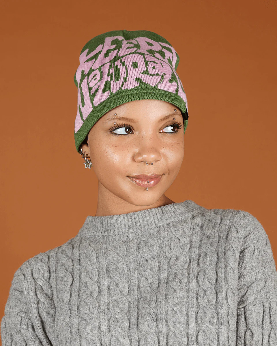 Oh So Pretty Satin Lined Logo Beanie | KIN Apparel