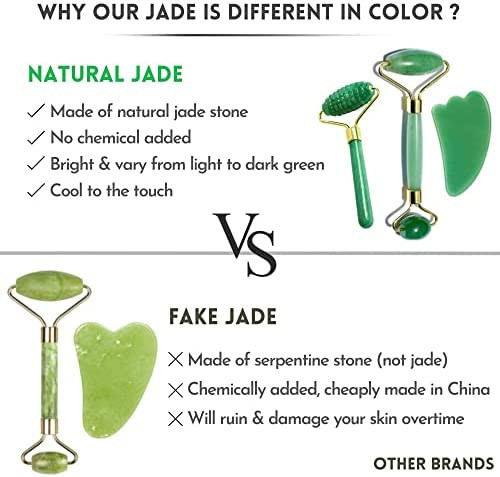 Amazon.com: 4-in-1 Jade Roller and Gua Sha Set. Jade Face Roller with Eye Massager, Jade Gua Sha,... | Amazon (US)