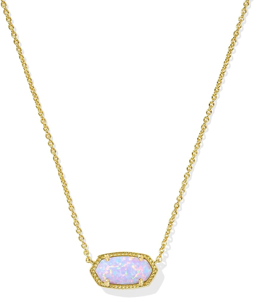 Kendra Scott Elisa Pendant Necklace for Women, Fashion Jewelry, Gold-Plated Brass, Lilac Kyocera ... | Amazon (US)