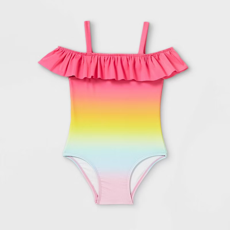 Toddler Girls' Off the Shoulder One Piece Swimsuit - Cat & Jack™ | Target