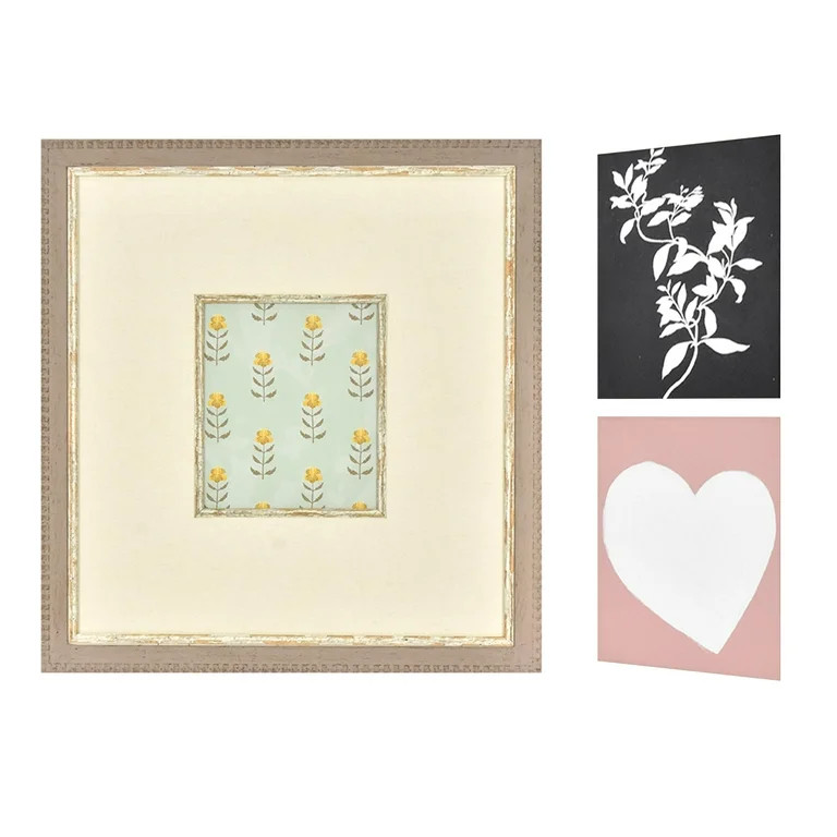 Beautiful 3-Piece Floral and Heart Print Set 14.5" x 15.5" by Drew Barrymore | Walmart (US)