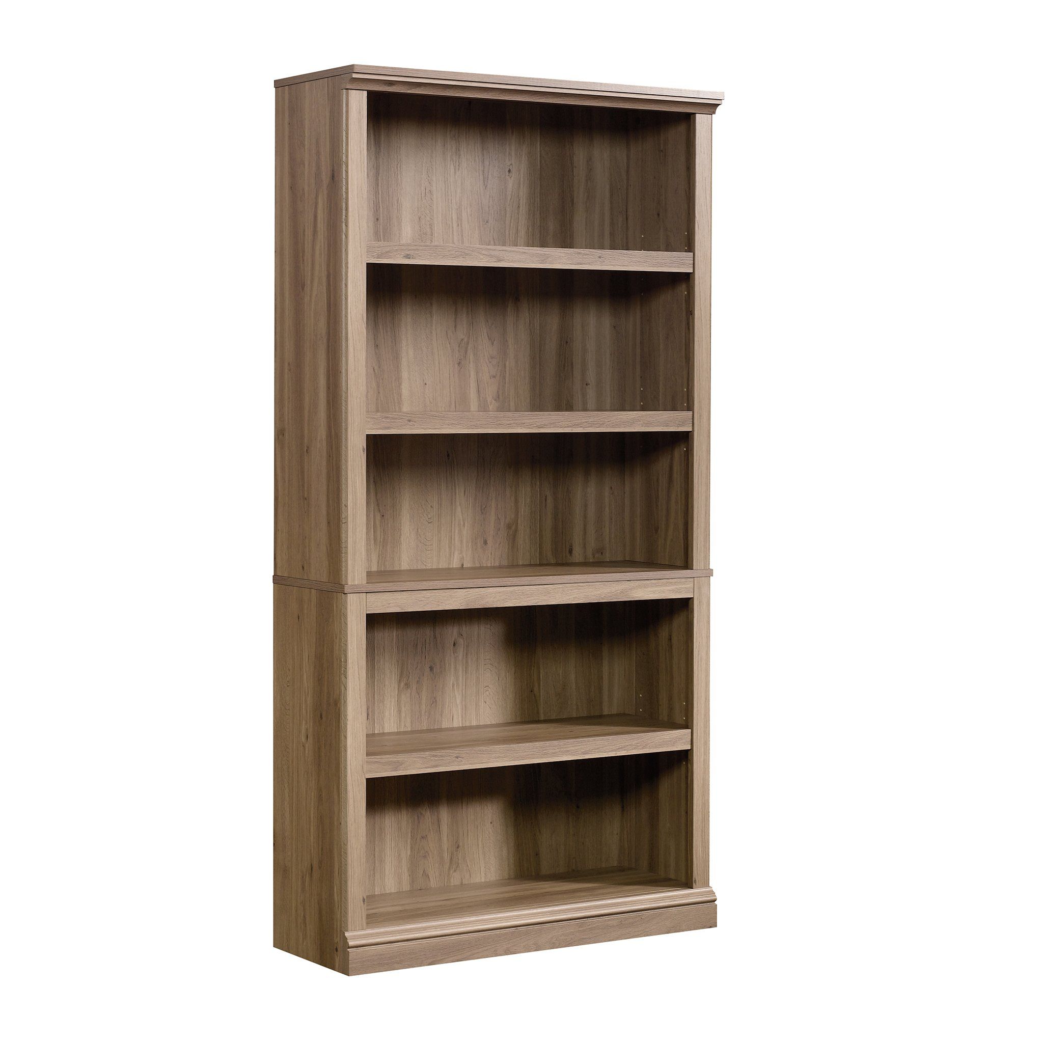 Sauder Miscellaneous Storage 5 Bookcase/Book Shelf, L: 35.28" x W: 13.23" x H: 69.76, Salt Oak | Amazon (US)