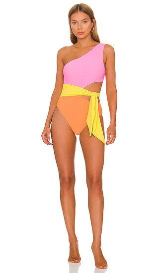 Carlie One Piece in Fruity Colorblock | Revolve Clothing (Global)