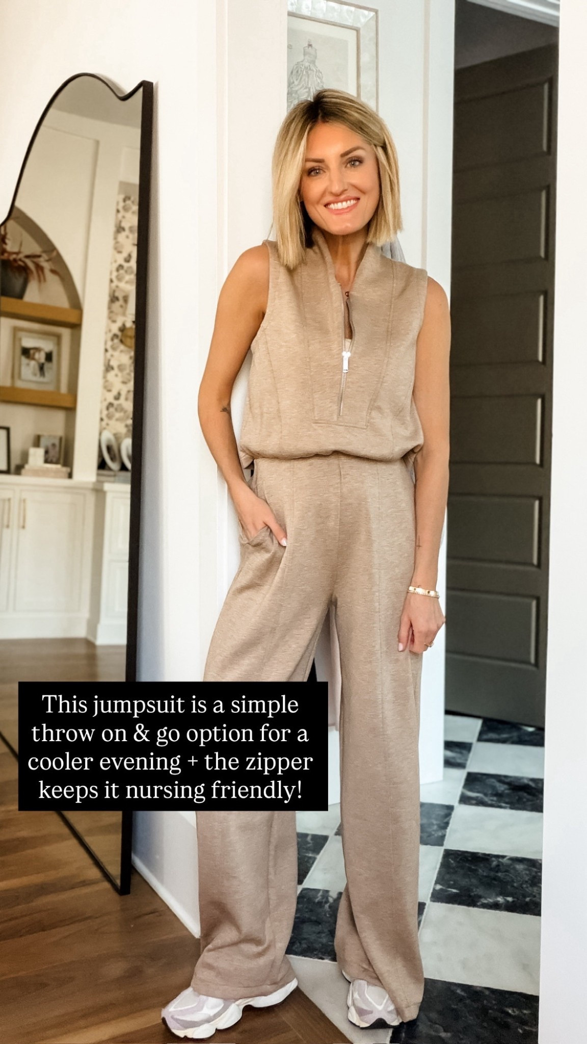 Love how this is a jumpsuit but it looks like a set! Plus, you don’t have to take the whole thing off to use the restroom! 👏🏼 Wearing S! Use BRITTANYXSPANX for 15% off your first order!

Loverly Grey, Spanx, jumpsuit, travel outfit, easy mom look, work from home outfit, athleisure 

#LTKmomlife #LTKTravel