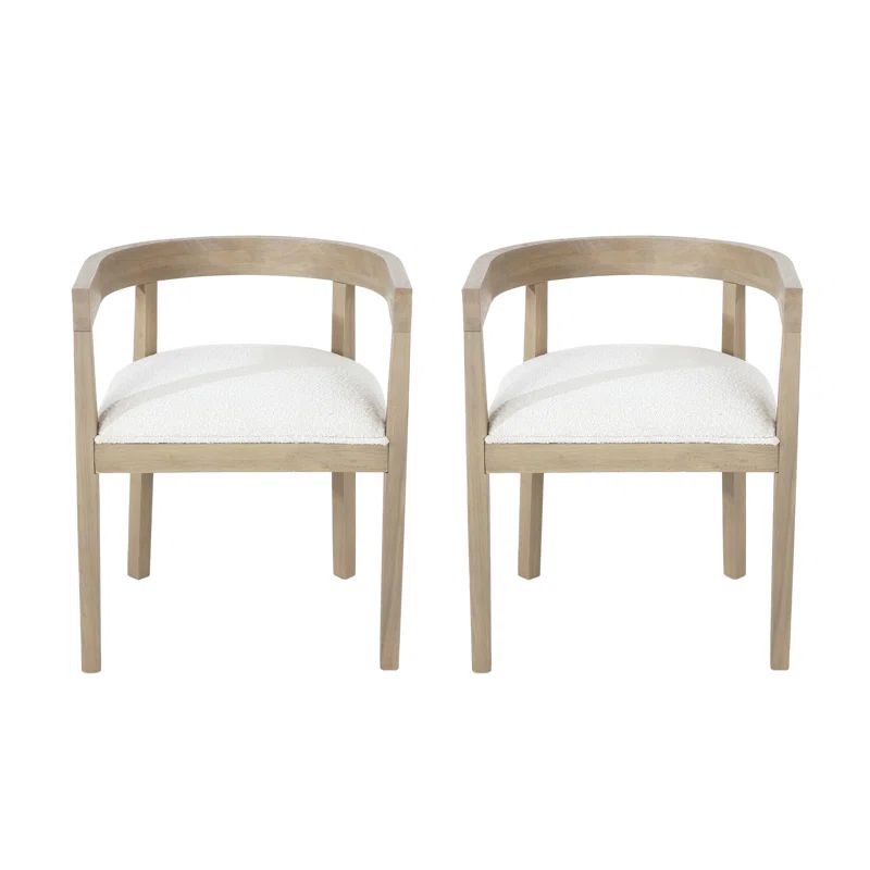 Daney Peony Fabric and Rubberwood Dining Chairs | Wayfair North America