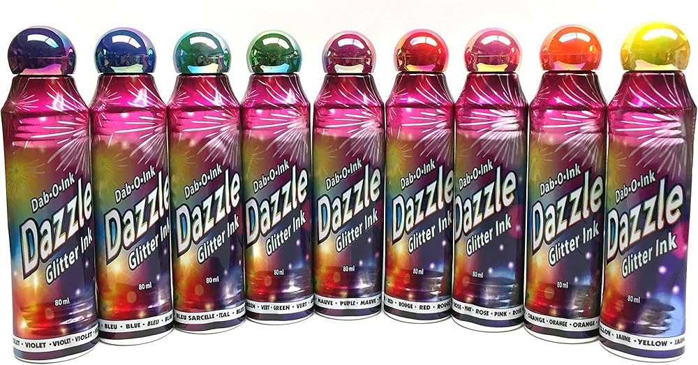 Dazzle Glitter Bingo Dauber/Dabber Ink 12-Pack - Mixed Colors | Amazon (US)