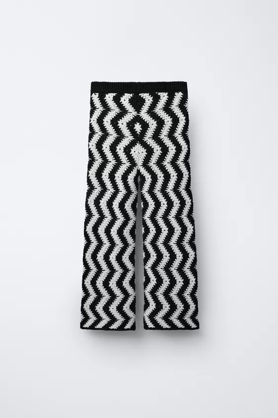 CROCHET KNIT PANTS | Zara US