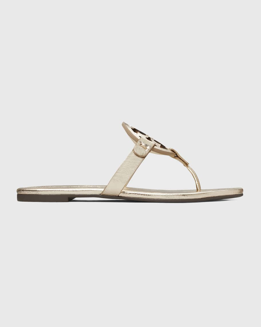 Miller Soft Metallic Leather Sandals | Neiman Marcus