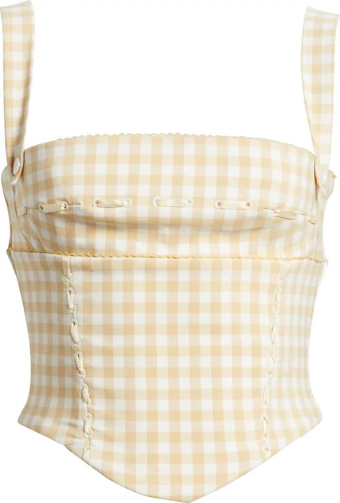 Lottie Gingham Corset Tank | Nordstrom