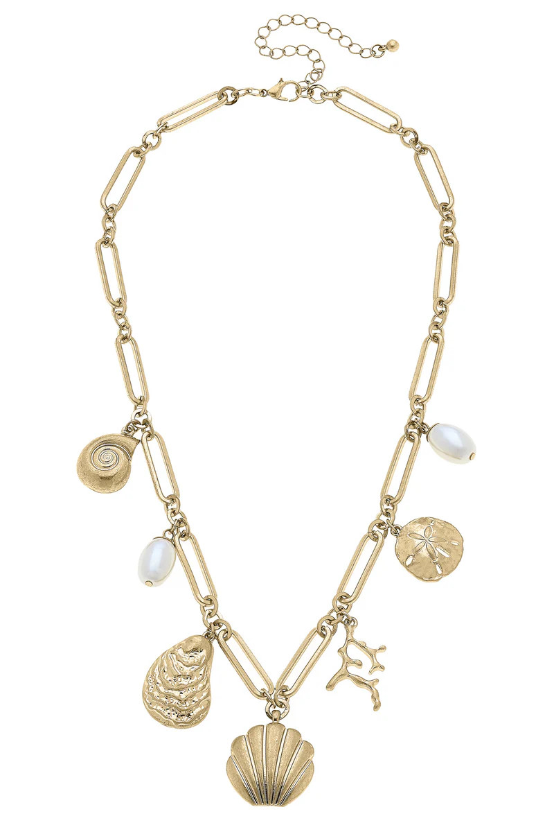 Under The Sea Charm Necklace in Shiny Gold | CANVAS