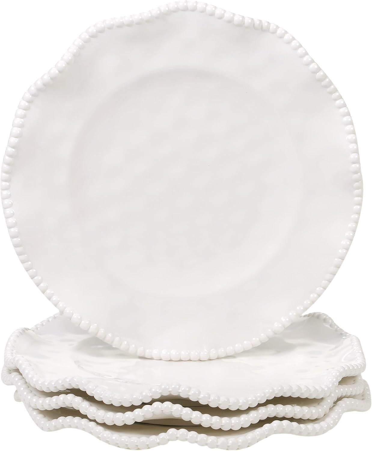 Certified International Perlette Cream Melamine 11" Dinner Plates, Set of 4 | Amazon (US)
