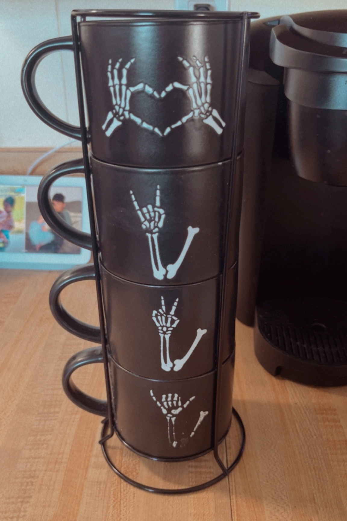 Cute Halloween mugs for coffee bar!! Under $10 for all. 💀👻🎃