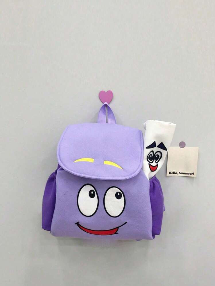 1pc Fashionable Cartoon Cute Zippered Backpack For Girls, Suitable For Daily Use(Thin Material, A... | SHEIN
