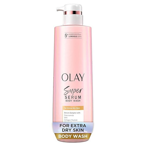 Olay Super Serum Body Wash for Extra Dry Skin, 24hr Long Lasting Hydration, 5+ Ingredient Serum C... | Amazon (US)