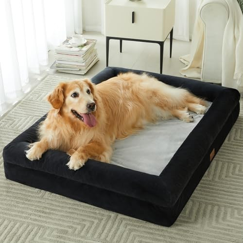 BFPETHOME Sofa Dog Beds for Large Dogs, Washable Large Dog Bed with Bolster, Orthopedic Large Dog Beds with Removable Covers & Waterproof Dog Bed for Pet | Amazon (US)