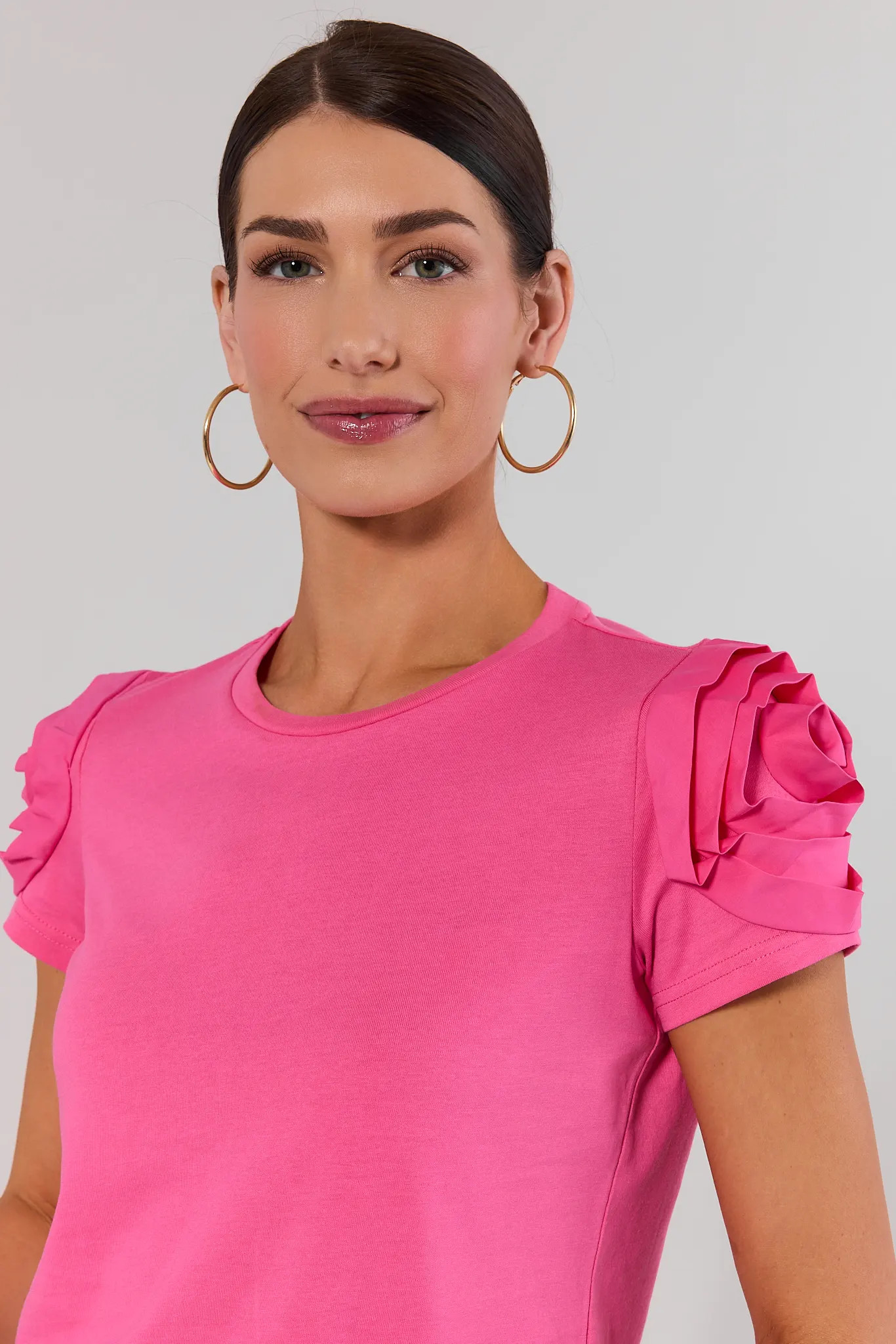 Kendall Pink Floral Appliqu\u00e9 Top | Avara