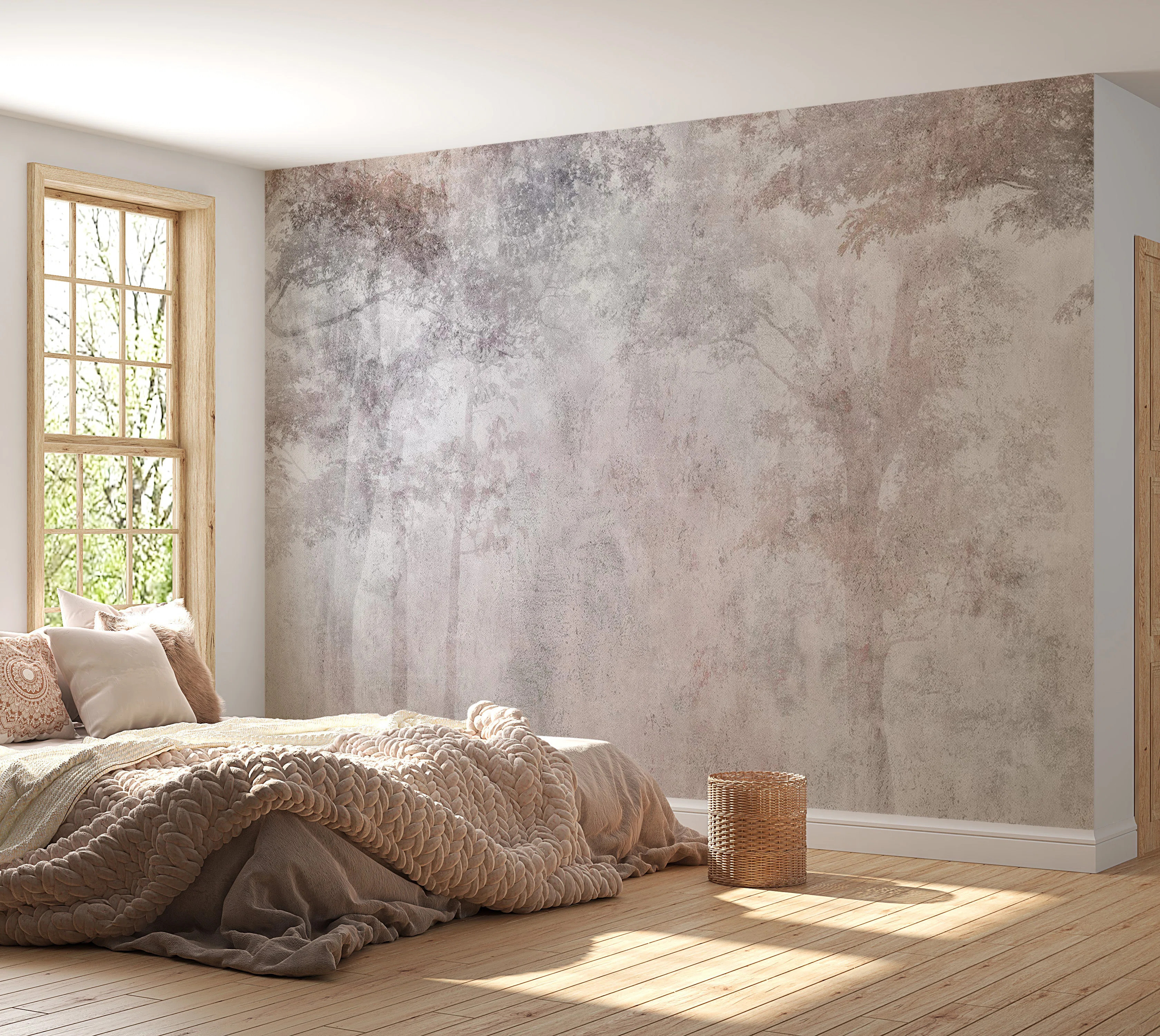 Peel & Stick Botanical Wall Mural - Forest Whispering | Wayfair North America