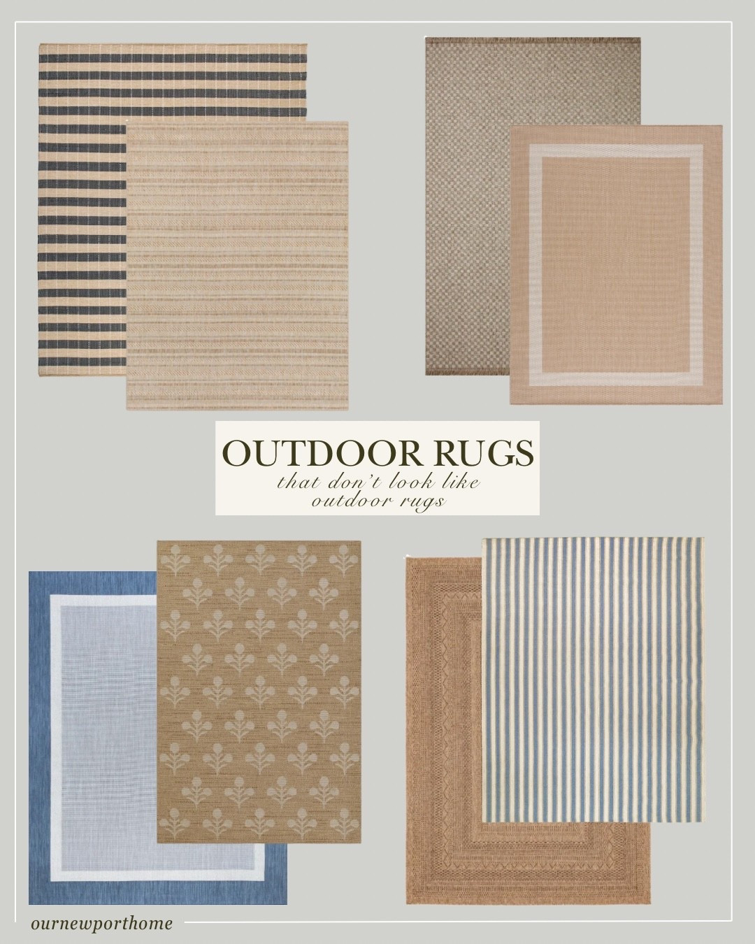 The secret to a patio that feels like an extension of your living room? A rug that looks like it belongs inside. These are my favorites — washable, fade-resistant, and actually pretty. All are available in multiple sizes, for everything from a small balcony to a full sectional setup.@Wayfair @Lowe's 





 outdoor rug, patio rug, washable outdoor rug, 8x10 outdoor rug, fade resistant rug, neutral outdoor rug, outdoor area rug, weatherproof rug, indoor outdoor rug, patio decor, outdoor rug under $200

#LTKHome
