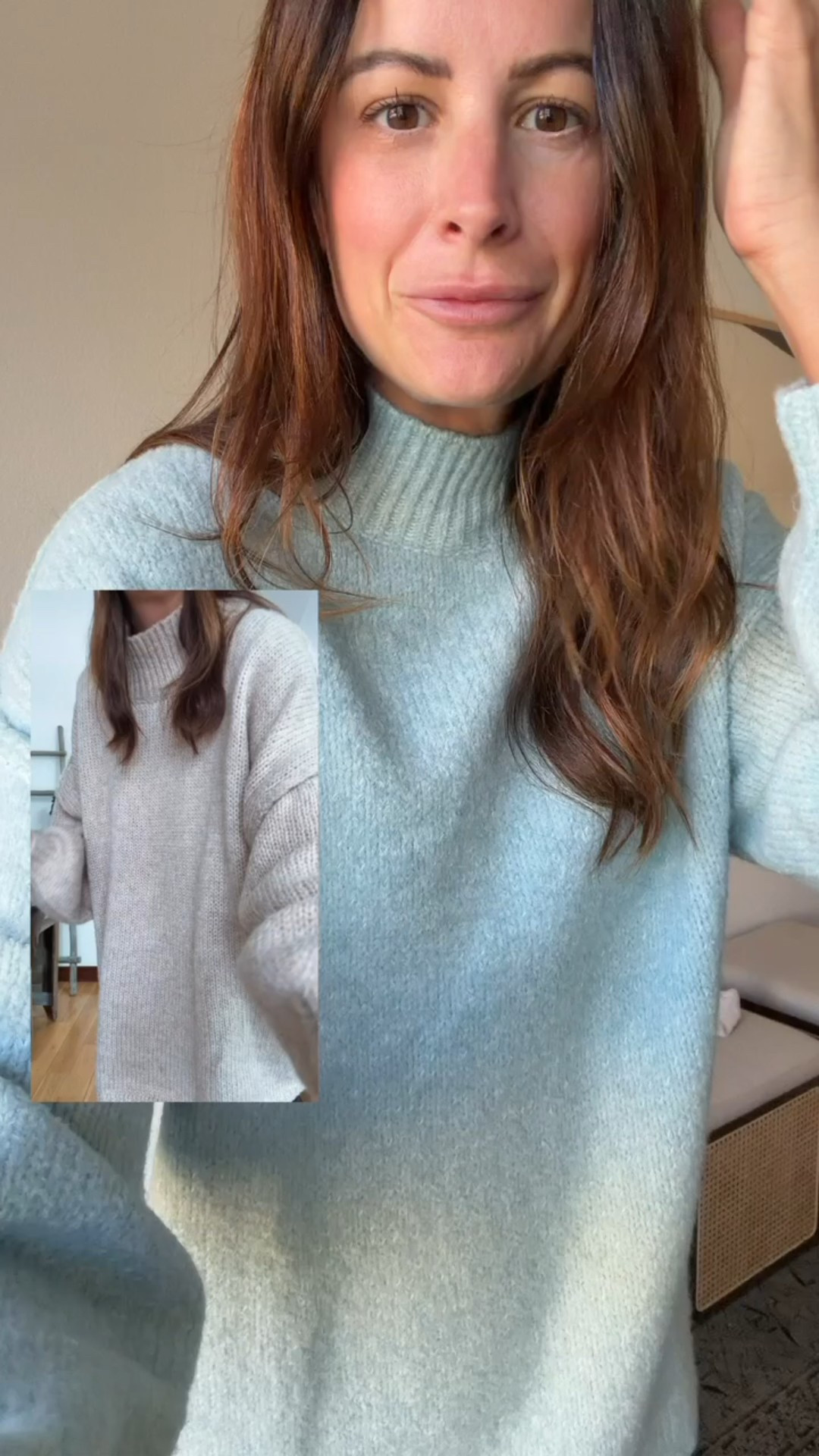 I love this sweater so much. I bought it a second color! Size up if you like the oversized look of the khaki one in the side video! 

#LTKTall #LTKSaleAlert #LTKFindsUnder50