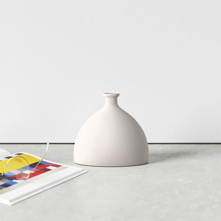 Revere Ceramic Minimalist Vase, Minimalist Bisque, Handmade Ceramic Vase | Wayfair Professional