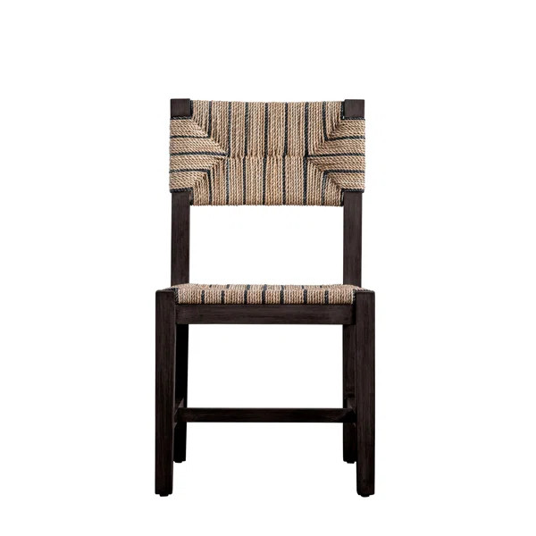 Nohoff Solid Wood Side Chair in Brown/Black | Wayfair North America