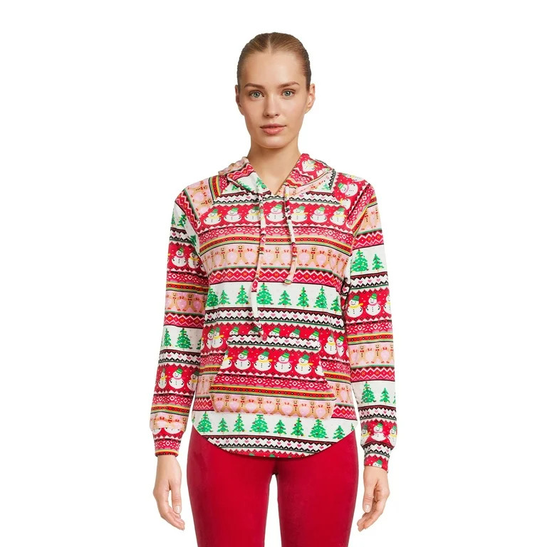 No Boundaries Juniors Christmas Pullover Hoodie, Sizes XS-3XL | Walmart (US)