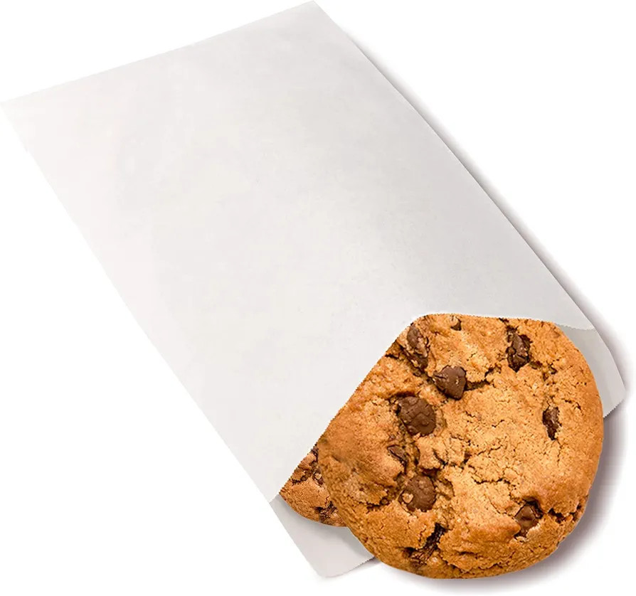 Wax Paper Bags, Glassine Bags 5x7 Inches, 100 Pcs White Paper Cookie Sleeves for Treat | Amazon (US)