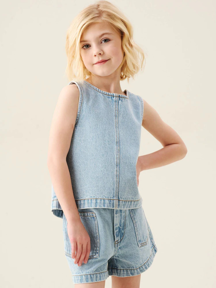 Buy Angel & Rocket Blue Sienna Denim Shell Top from Next USA | Next US