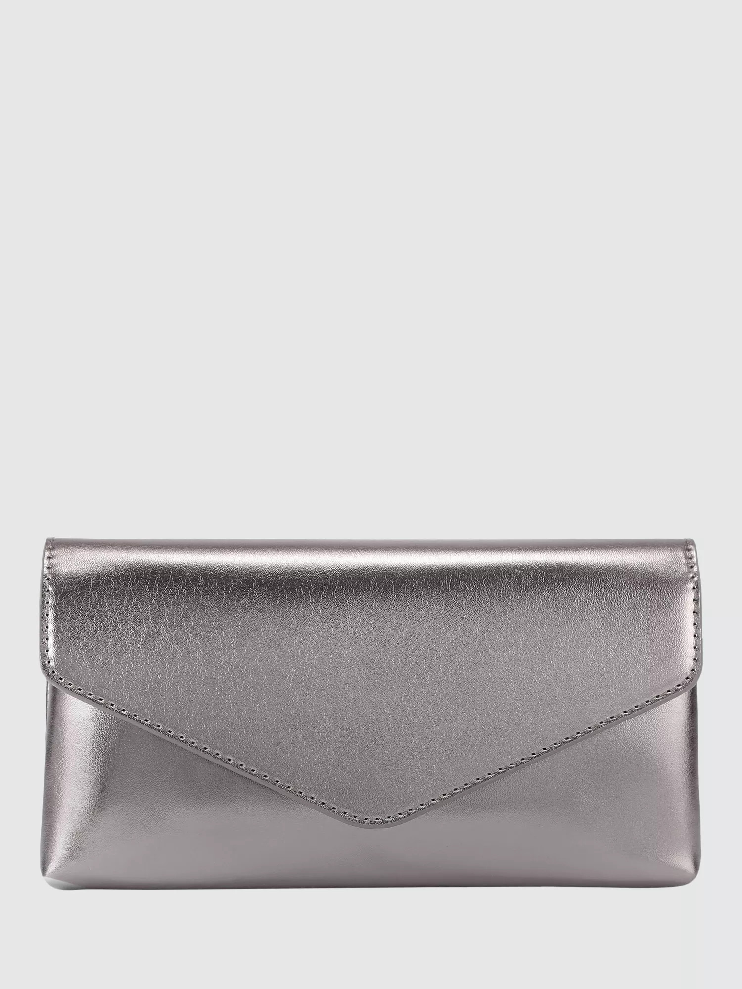KG Kurt Geiger Bella Clutch Bag, Pewter | John Lewis (UK)