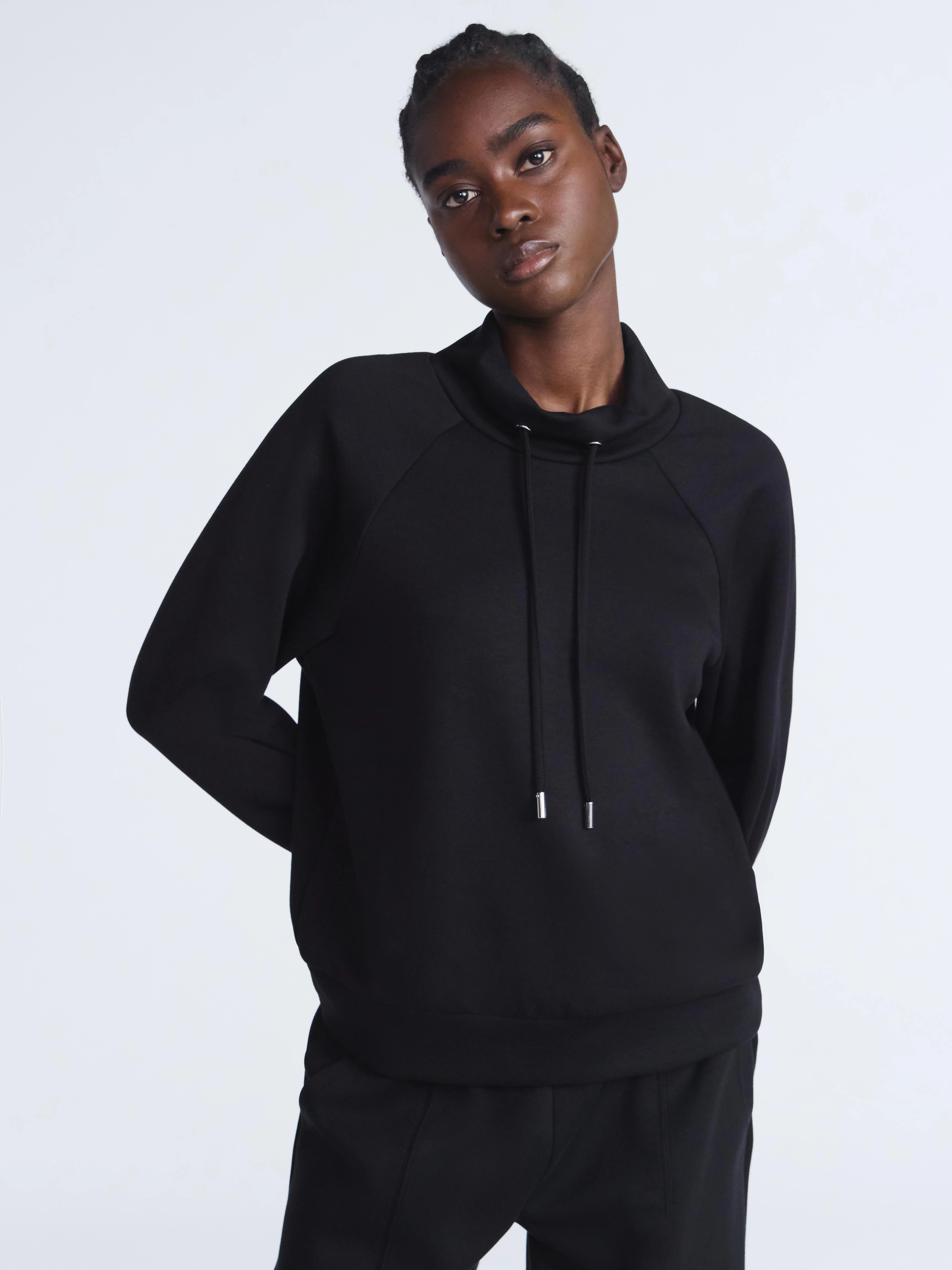 Scoop Women's and Women's Plus New Scubaknit Funnel Neck Sweatshirt, Sizes XS-4X | Walmart (US)