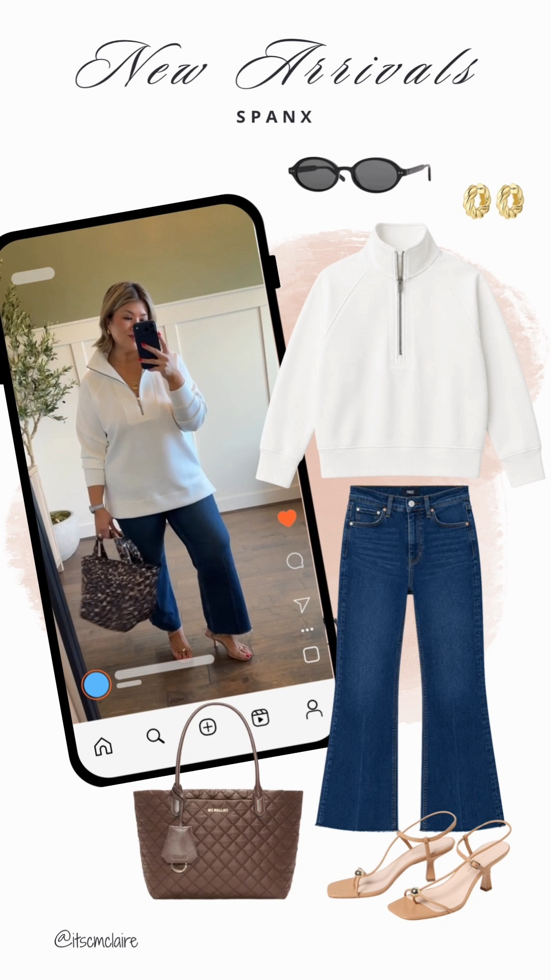 Wearing an XL in the quarter zip tunic. The softest material and I love the crisp powder color. Paired it with my cropped kick flare jeans.

#LTKgrwm #LTKootd #LTKOver40