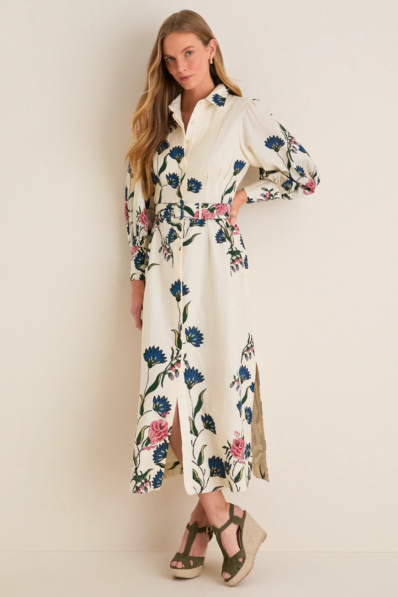 Belle Bouquet Cotton Linen Therese Dress | Tuckernuck (US)