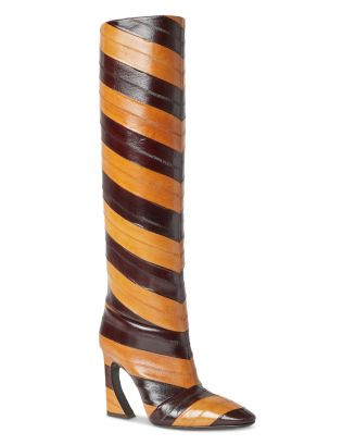 Women's Fendi Arco Two-tone Hagfish Leather Boots | Bloomingdale's (US)
