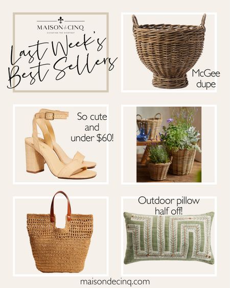 Last week’s best sellers include the cutest McGee basket for half the price, the perfect straw bag for summer, cute raffia heels under $60 and more!

#springoutfit #springdecor #homedecor 

#LTKhome #LTKSeasonal #LTKfindsunder50