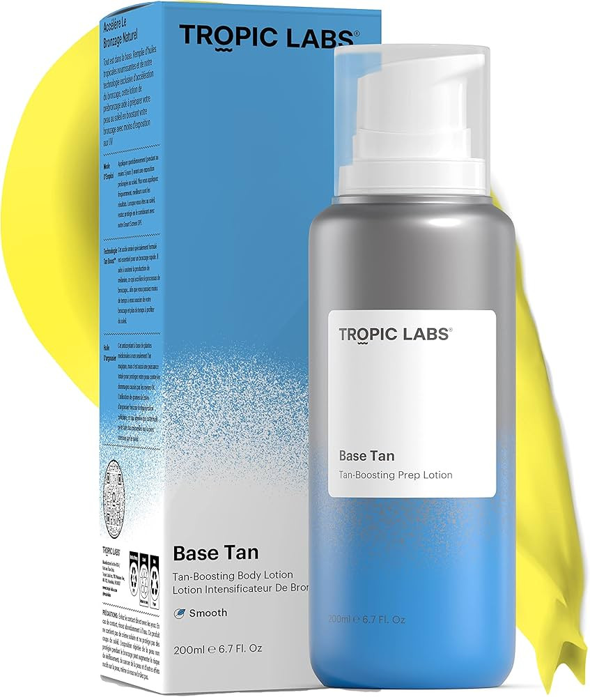 TROPIC LABS Base Tan, Tan Boosting Body Lotion - Hydrating Tan Accelerator Lotion For Rapid Tanni... | Amazon (US)