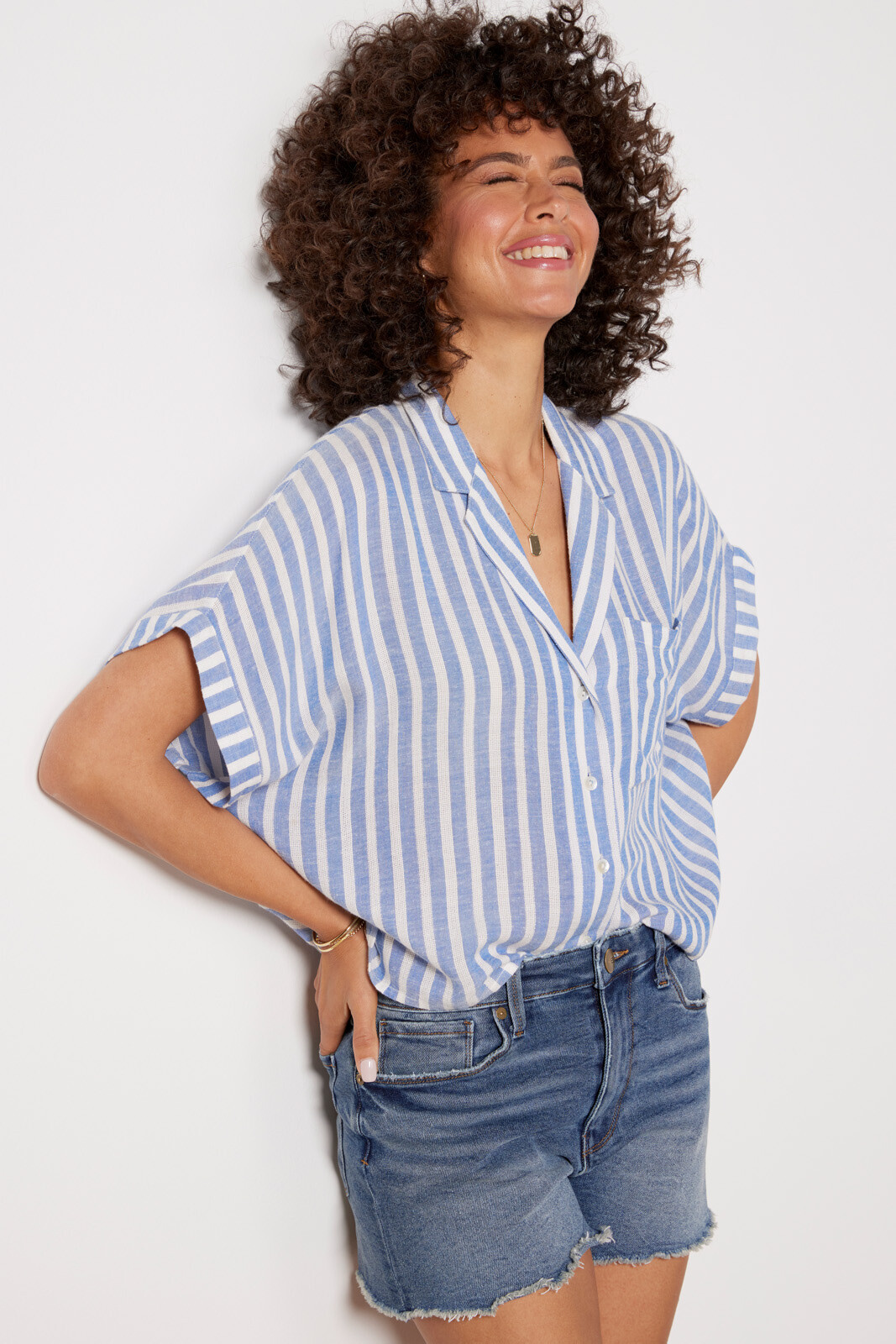 Libby Stripe Resort Shirt | Evereve